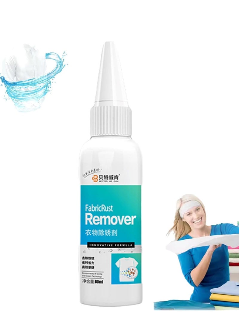 Fabric Rust Stain Remover (1pc), Strong Rust Remover for Clothes – Effective Fabric Cleansing Agent for Removing Rust Stains from Garments 80ml - Image 1